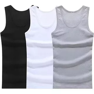Kit 2 Regata Canelada Masculina Americana Camiseta Básica Modelo Americano Camisa Academia