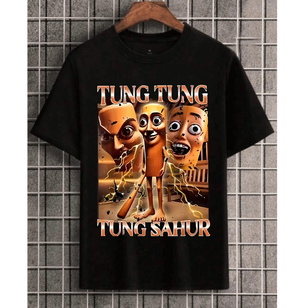 Camisa masculina Tung Tung sahur premium zueira versátil combinando com diferentes estilos