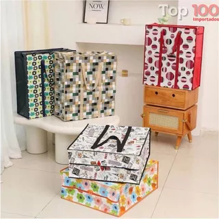 Sacola de Feira Grande Feira Zíper Impermeável Sacoleira Novos Modelos em Oferta na Shopee