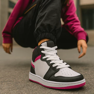 Tênis Feminino Masculino Botinha Cano Alto De Basquete Skate Sola Reta Treino Academia Promoção
