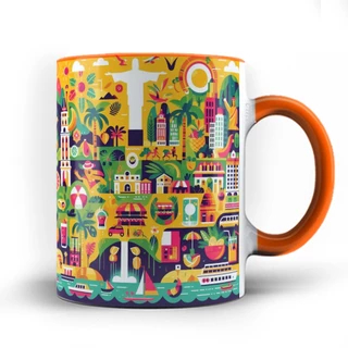 Caneca xicara Cidade Maravilhosa Rio de Janeiro Brasil 25