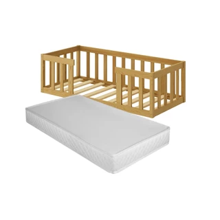 Cama Infantil Montessoriana em Madeira Com Grade De Proteção Moderna Com Colchão Quarto Da Criança em Oferta na Shopee