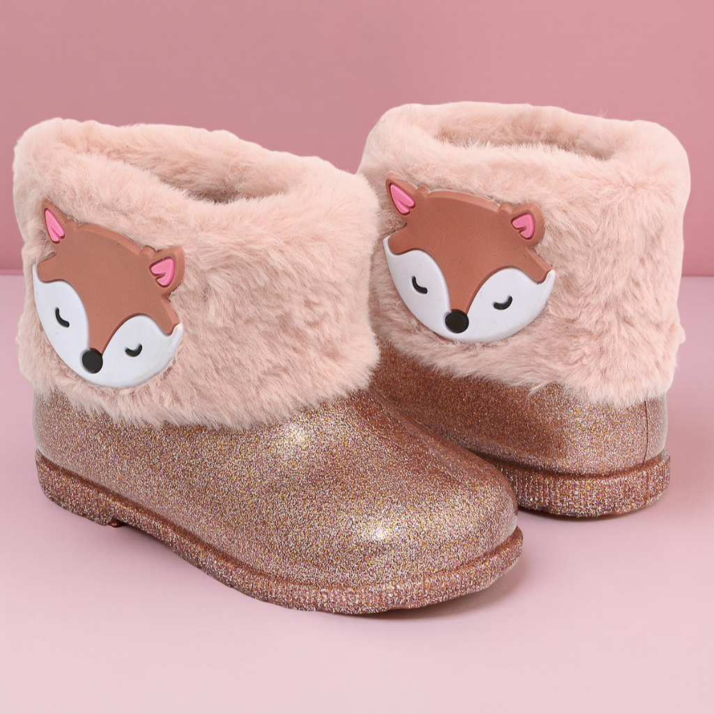 Bota Galocha Infantil Feminina Menina Botinha Bebe Lançamento pelinho Raposinha | Shopee Brasil
