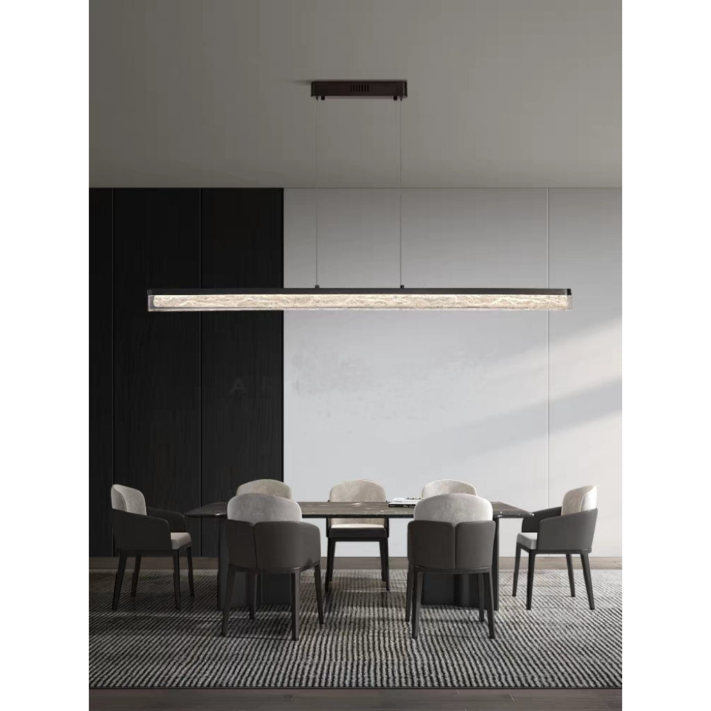 Lustre pendente rachado de gelo minimalista nórdico- Estilo Minimalista para Sala de Jantar bivlot 3cors