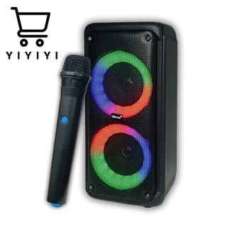 Caixa De Som Grande Bluetooth Portátil Potente Led RGB Com Microfone sem fio Rádio FM TWS KTS-1793
