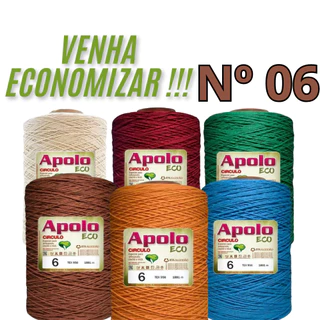 Barbante Apolo Círculo N6 de 1,8kg/1830m– Ideal para crochê, macramê e artesanato durável! em Oferta na Shopee