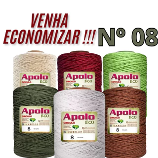 Barbante Apolo Círculo N8 de 1,8kg/1372m– Ideal para crochê, macramê e artesanato durável! em Oferta na Shopee