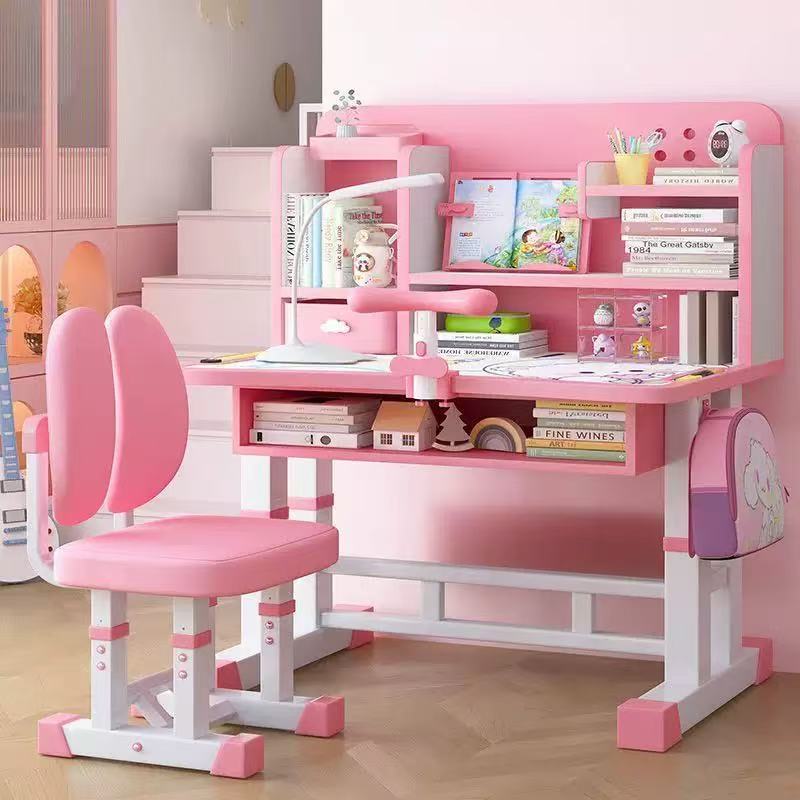 Conjunto de mesa e cadeira de estudo infantil, mesa com altura ...