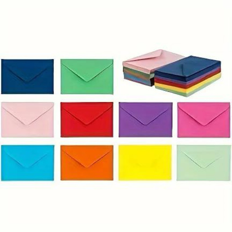 100 Envelopes Coloridos kit 11x16cm | Shopee Brasil