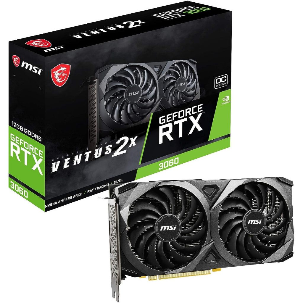 PLACA DE VIDEO MSI GEFORCE RTX 3060 VENTUS 2X 12GB OC GDDR6