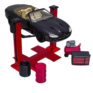 Kit Para Diorama Oficina Mecânica Miniatura 1:18
