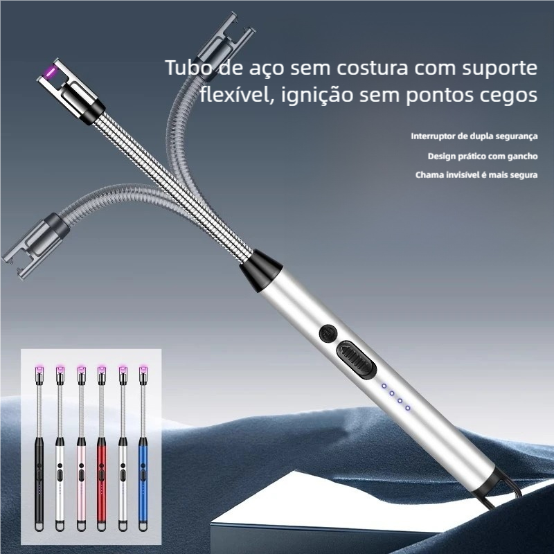 Isqueiro Eletrico Acendedor De Fogão Fogão Churrasqueira Vela Original Recarregavel USB