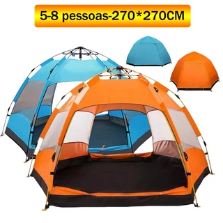 Barraca de acampamento para 5-8 pessoas com grande ventilação 270 x 270 x 155 cm em Oferta na Shopee