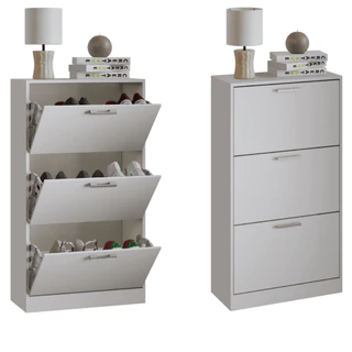 Sapateira Multiuso Organizador de Calçados até 20 Pares 3 Portas Basculantes Móveis Bonatto em Oferta na Shopee