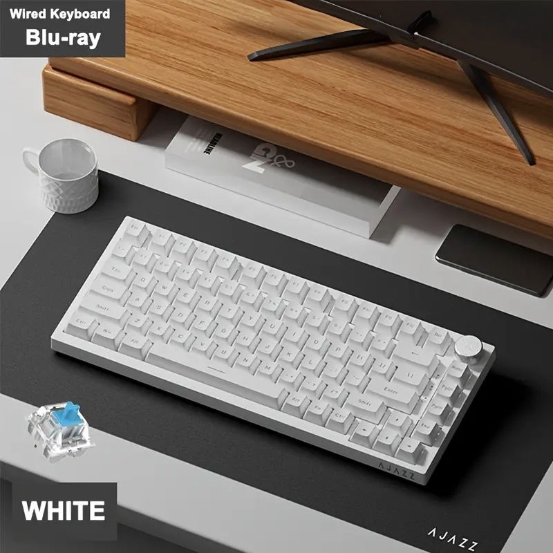 Teclado Mecânico Ajazz Ak820 75% Preto Com Fio Gamer LED | Shopee