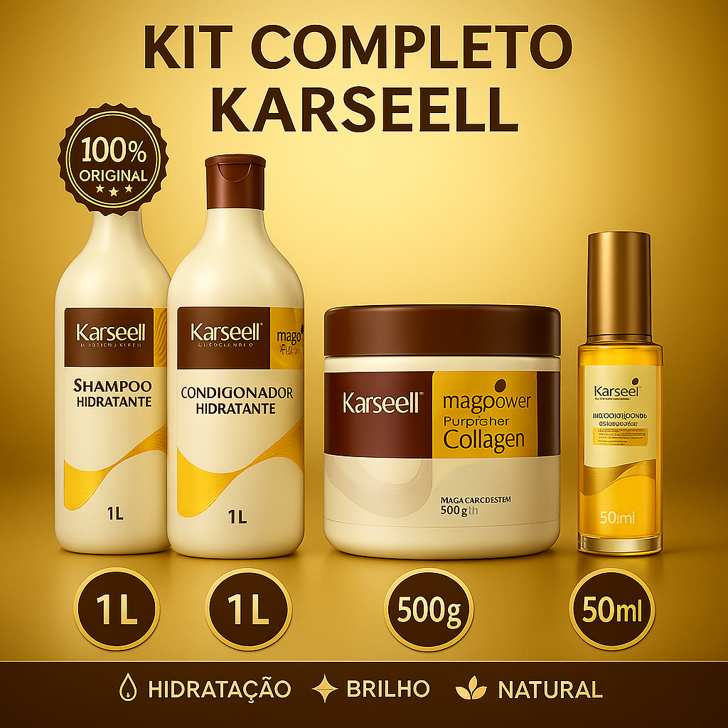 Kit Karseell Original Profissional – Shampoo e Condicionador 1L ...