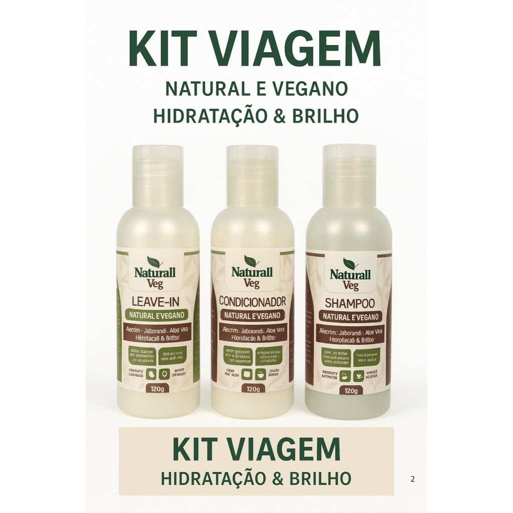 kit Viagem Completo - Shampoo, Condicionador e Leave-in, formulados com ...