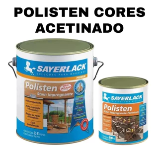Polisten Stain Varias Cores Acetinado 900ml e 3,6L Sayerlack Tratamento e Proteção para Madeiras