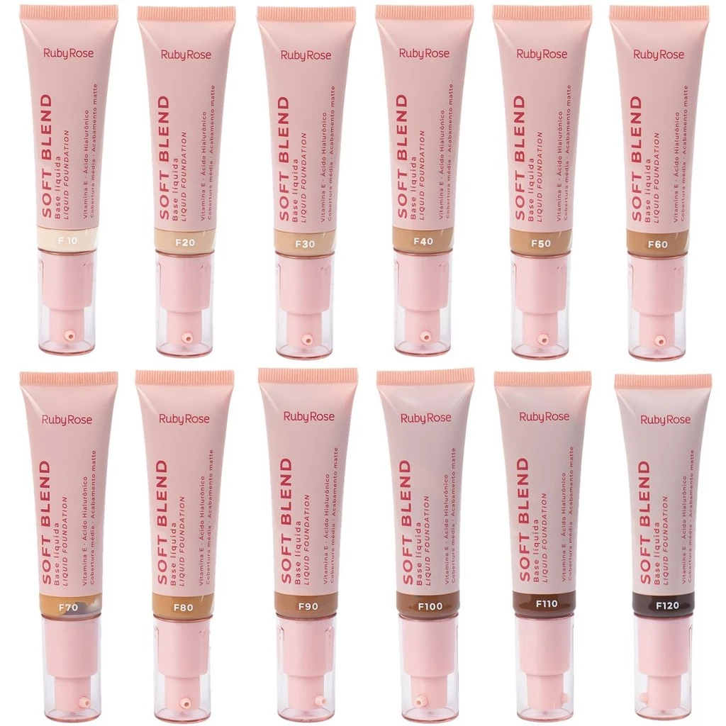 Base líquida Soft Blend Acabamento Matte - Ruby Rose 30g HBM301 ...