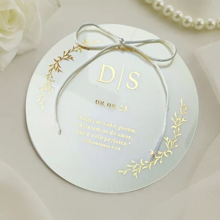 Porta Aliança Casamento Acrílico - Personalizado