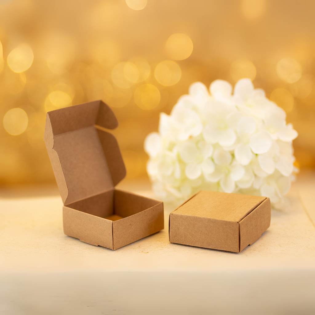 60 Mini Caixinhas kraft 5x5x2 Cm Decoração de Festa Casamento ...