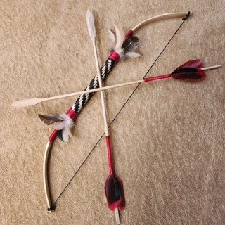 Arco e flecha, para decoração, artesanato indígena, altura 40cm