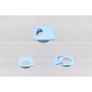 Passa Fio quadrado Branco acabamento para moveis
