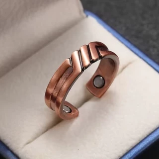 Anel magnetico de cobre Runas