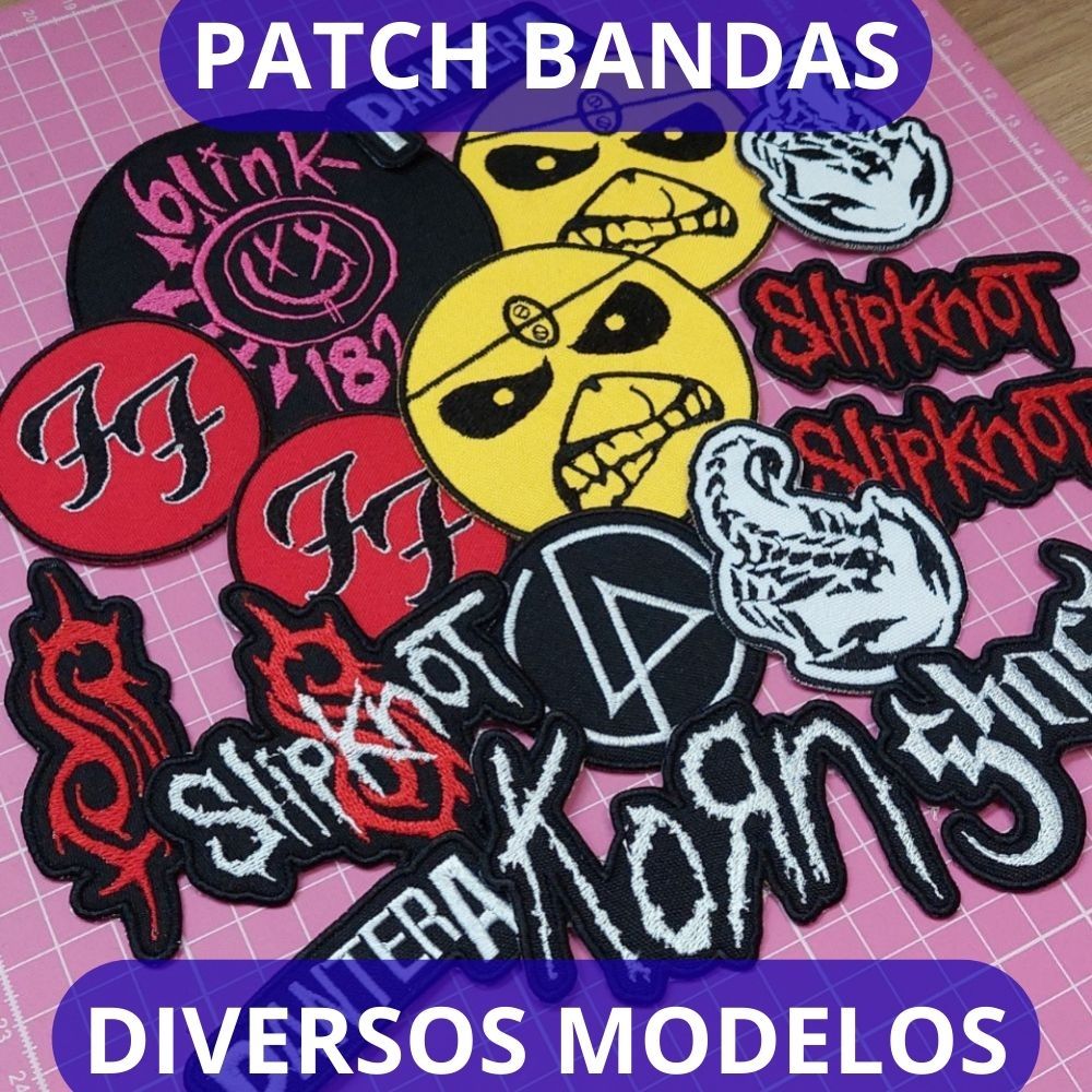Patches Bordados Bandas Rock Heavy Metal Punk Apliques Personalizados ...