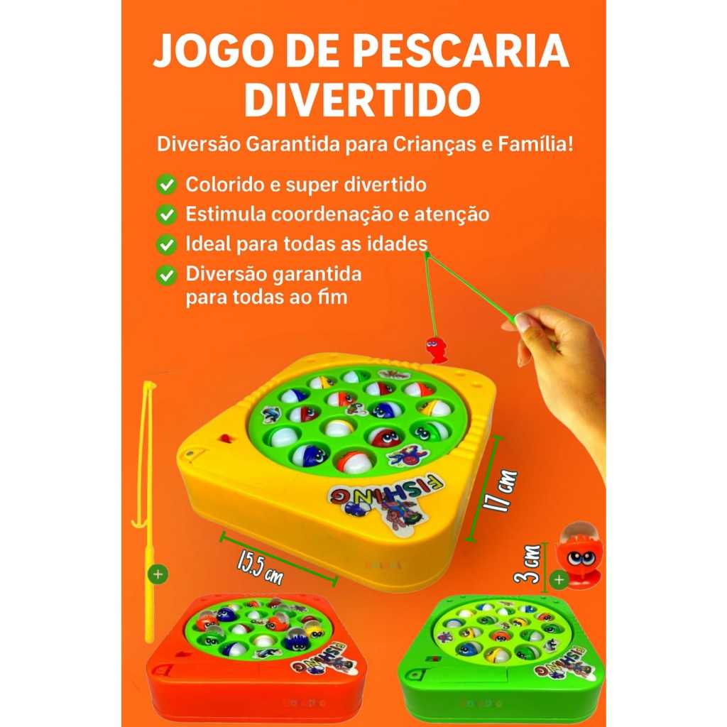 Jogo de Pescaria Infantil Divertido –Brinquedo Educativo e Interativo ...