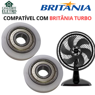 Kit 2 Rolamentos 608 + 2 Suportes de alta qualidade para Ventilador Britânia Turbo