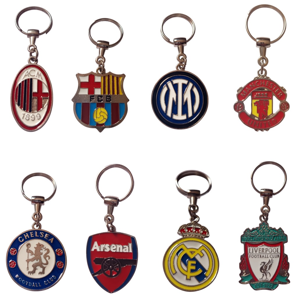 Chaveiro Times champions Liga dos Campeões Metal pendente mochila