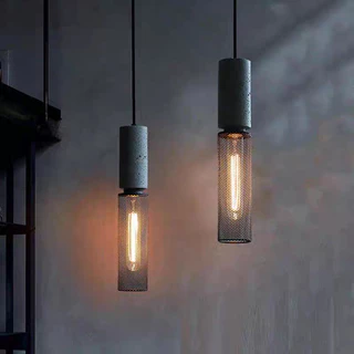 Luz Pendente de Cimento Estilo Industrial Retro Americano para Café Bar bivolt 3000k