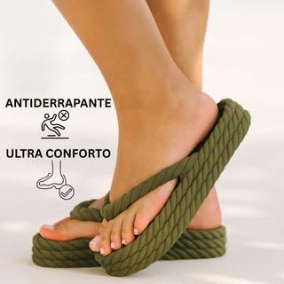 Papete Tamanco Sandália Feminina Anatômica Antiderrapante Conforto Moderna Trança