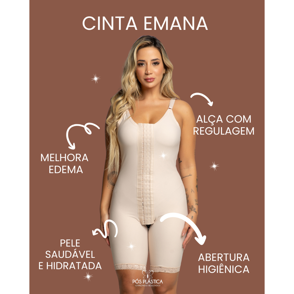 Cinta Pós Cirurgica Emana Abdominoplastia Lipoaspiração | Shopee Brasil