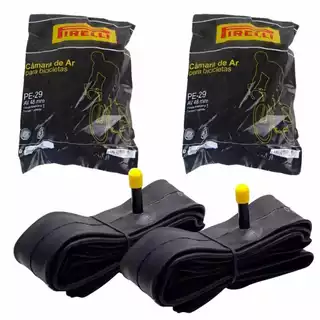 Kit 02 Câmara De Ar Mtb Pirelli Aro 29 Bico Grosso 48mm Montanha