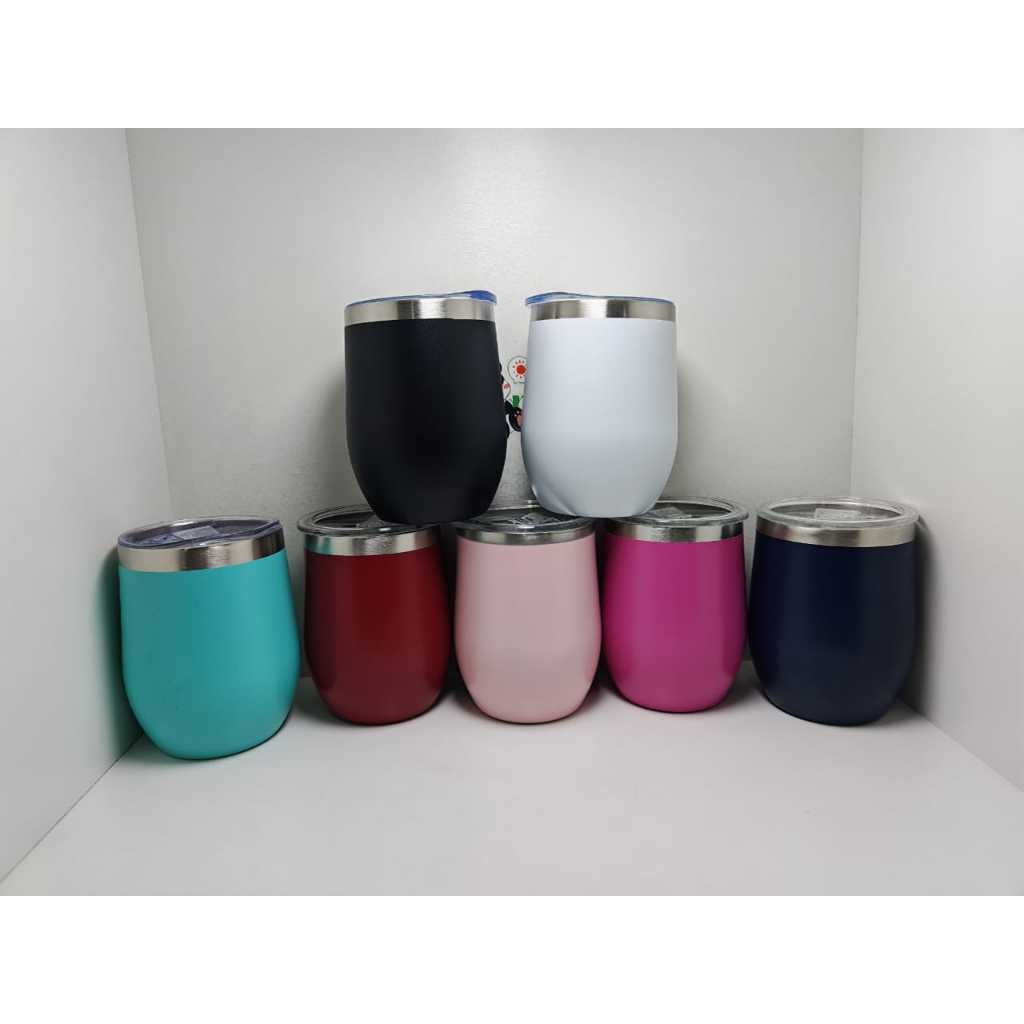 Copo Ovo Cuia Térmica 350ml Em Inox Com Tampa Acrílica Envio Imediato