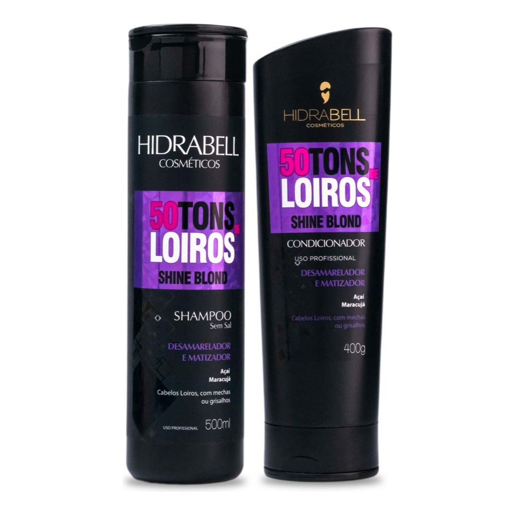 Shampoo Roxo E Condicionador Desamarelador Hidrabell | Shopee Brasil