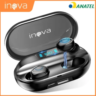 INOVA Fone Bluetooth 5.4 TWS, Cancel. Ruído, 8H Bateria, IPX7, Estéreo 4D - iOS/Android em Oferta na Shopee