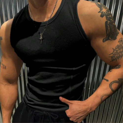 Regatas Modelo Americana Masculina Canelada Alta Qualidade