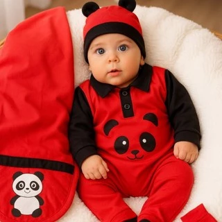 Saída Maternidade Menino Menina 5 Peças Macacão, Manta, Touca, Naninha e Luvas Kit Completo em Oferta na Shopee