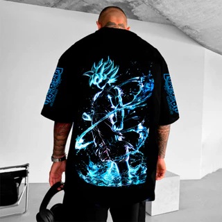 Camiseta Basica e Oversized Estilo Unico Estilosa Goku Estinto Superior Dragon Ball Arte Mode