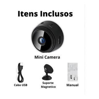 Mini Camera Espiã A9 Wifi Veicular Escondida Noturna Rápido. Cor Preta em Oferta na Shopee