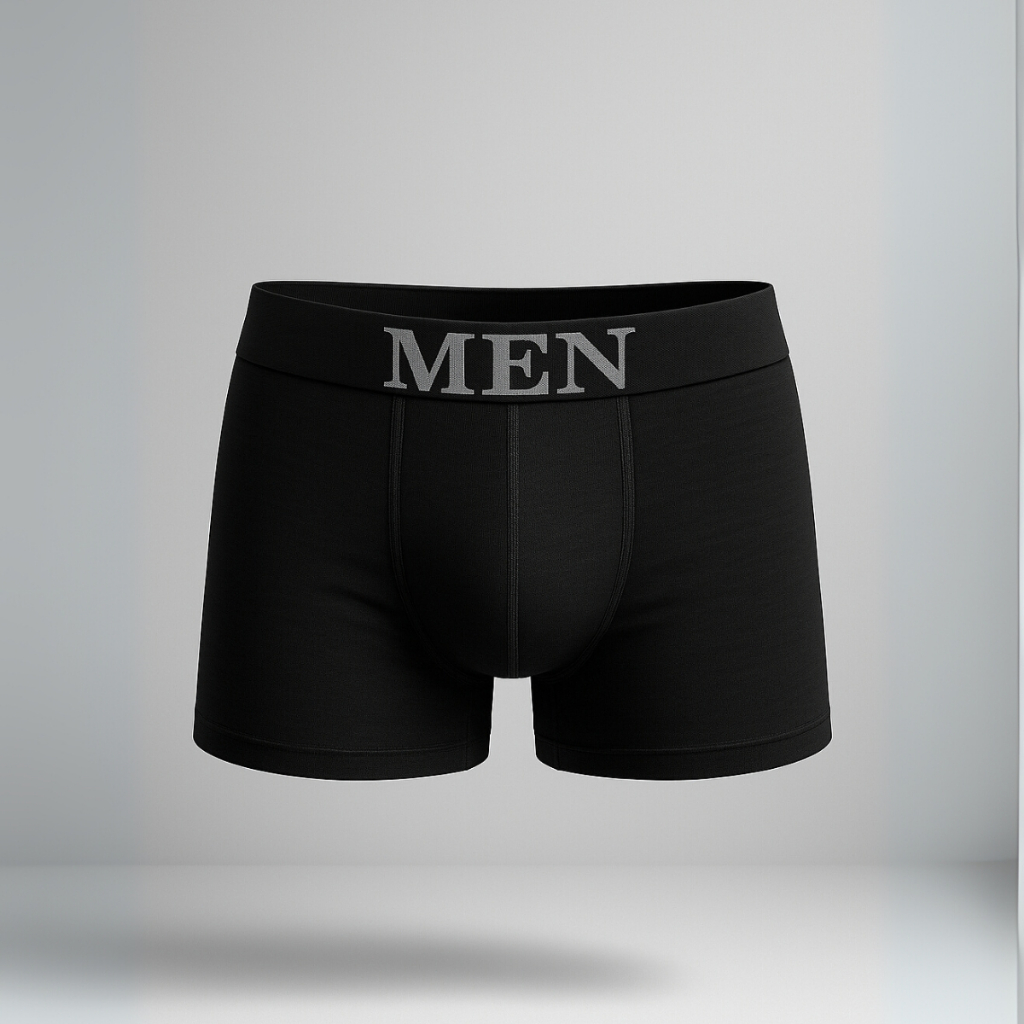 Kit com 5 Cuecas Boxer Masculina Poliamida Lisa Confortável Elástica P ao GG