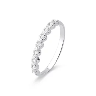 Anel de Prata 925 Ponto de Luz Cravejado em Oferta na Shopee