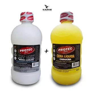 1 Cera de Carnaúba Liquida + Resina Acrílica Protec - 500ml