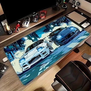 Mouse Pad Gamer Antiderrapante Grande 65x32cm carros de corrida estilo anime