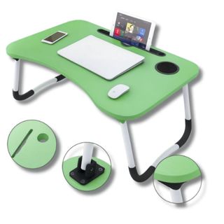 Mesa Dobrável Portátil Para Notebook Tablet Ipad Home Office Cama Refeição Em MDF - Verde