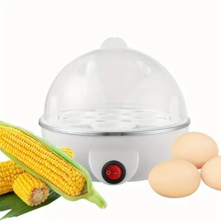 Cozinhar de Ovos Elétrica 7 Ovos Inox Portátil Vaporizador de Ovos e Vegetais Automático
