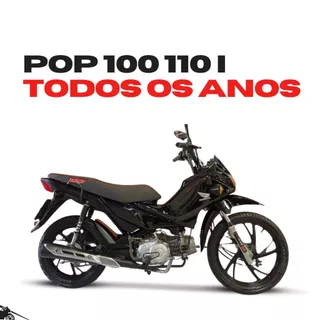 Par Roda Liga Leve Rolamento Moto Pop 100 110i Preto A Disco Lona Alumínio